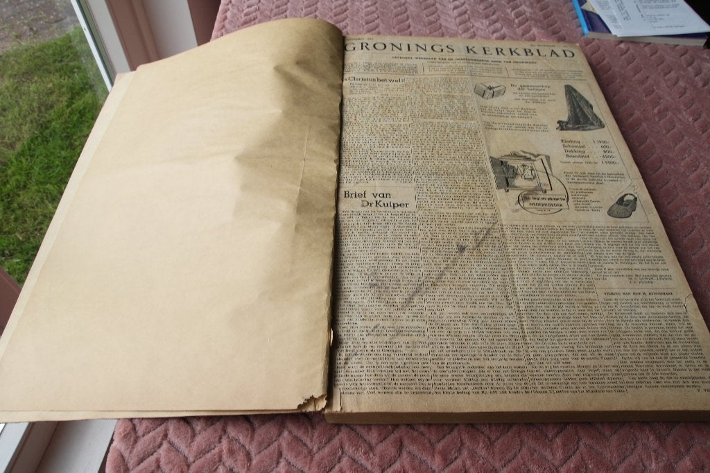 Ingebonden Gronings kerkblad 1955/1956, Ophalen of Verzenden, Gelezen