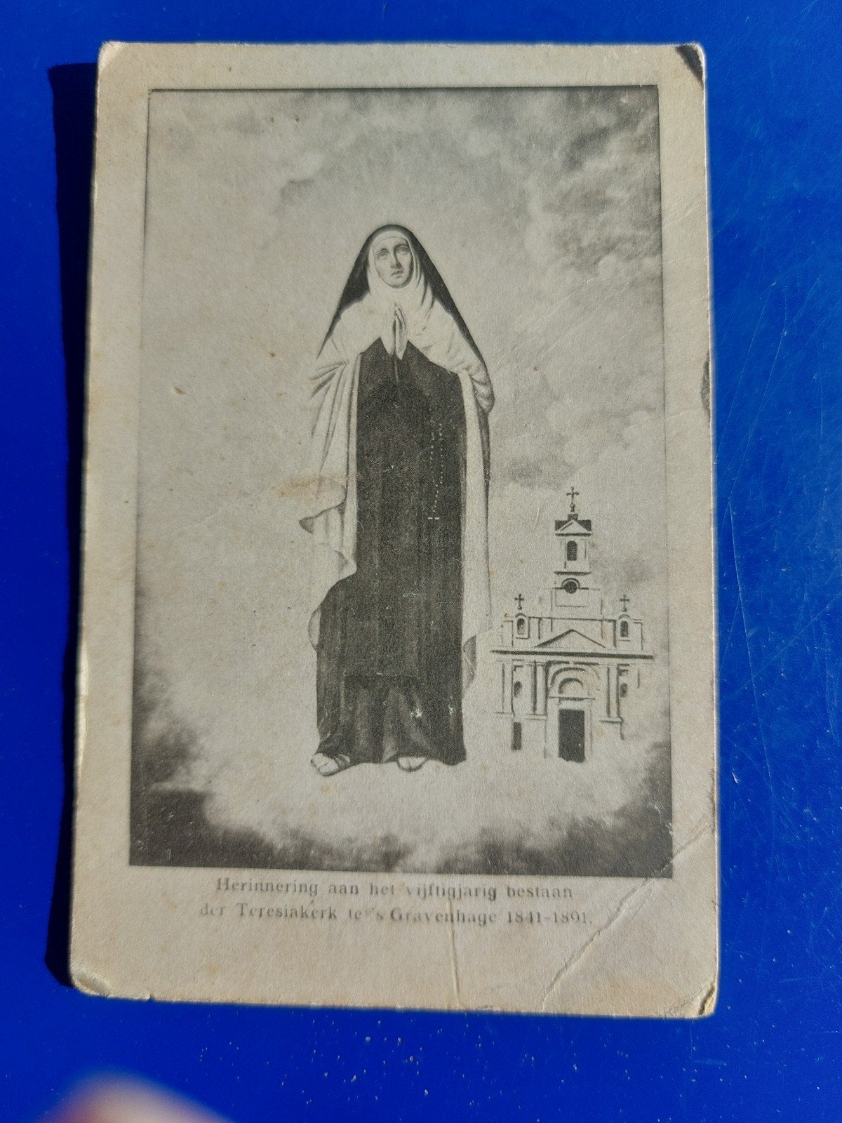 Herinnering Teresiakerk Den Haag 1841-1891, Gebruikt, Ophalen of Verzenden, Gebouw, Voor 1940