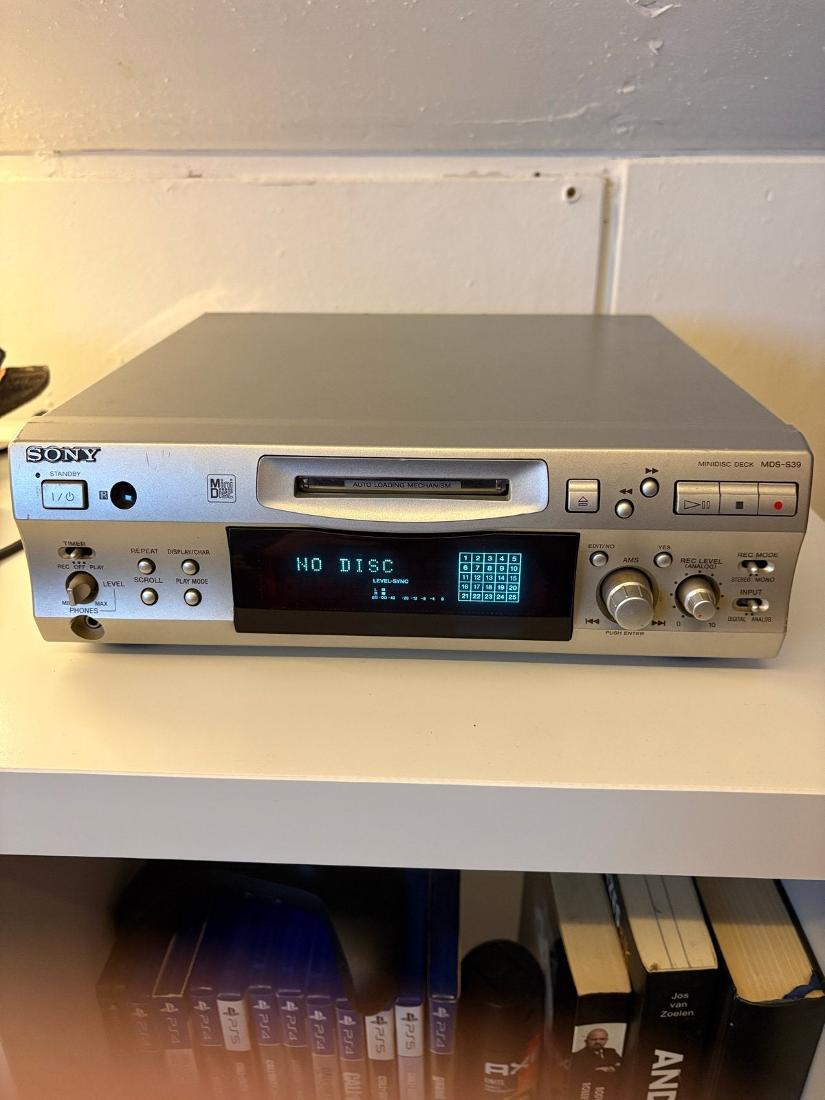 Sony MDS-S39 Minidisc-speler/recorder, Ophalen of Verzenden, Minidisc-speler