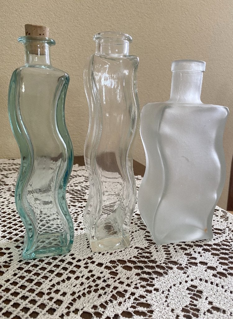aparte SKÄMT kronkel -wave of golf vaasjes IKEA Sigga Heimis, Ophalen of Verzenden, Zo goed als nieuw, Overige kleuren, Glas