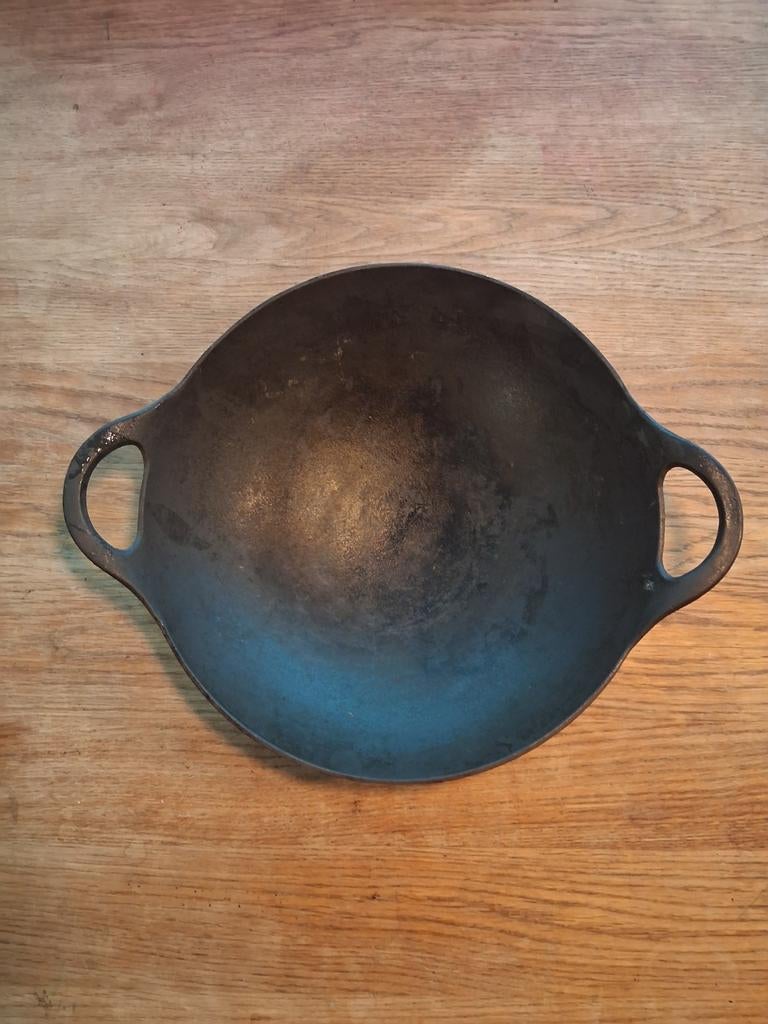 Gietijzeren wok, Ophalen of Verzenden, Rond, Metaal