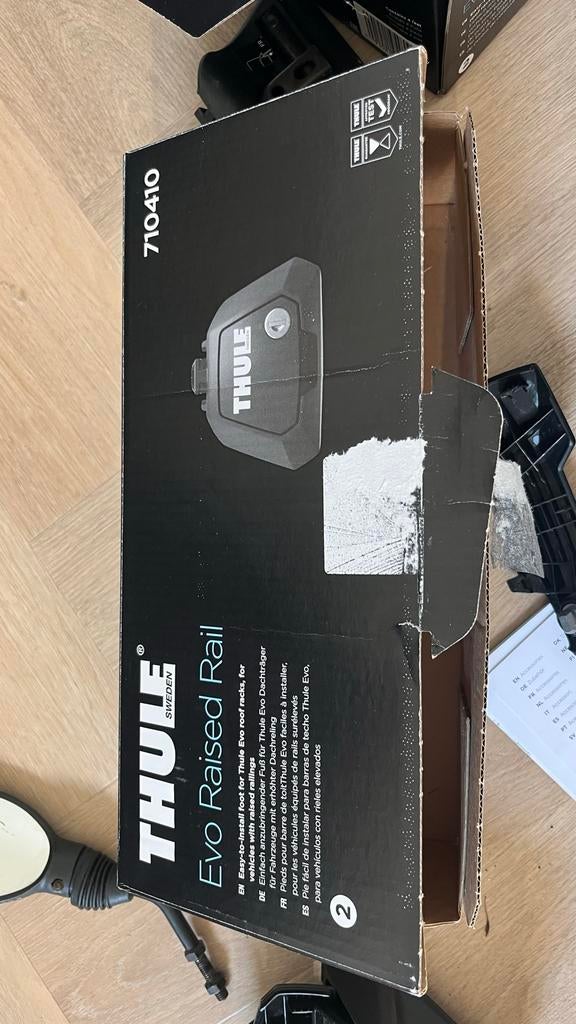 Thule Evo Raised Rail dakdrager voetenset 710410, Auto diversen, Dakdragers, Ophalen of Verzenden, Zo goed als nieuw