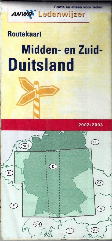 D3 plattegrond midden en zuid duitsland 1999/2000 -, Boeken, Atlassen en Landkaarten, 2000 tot heden, Ophalen of Verzenden, Duitsland