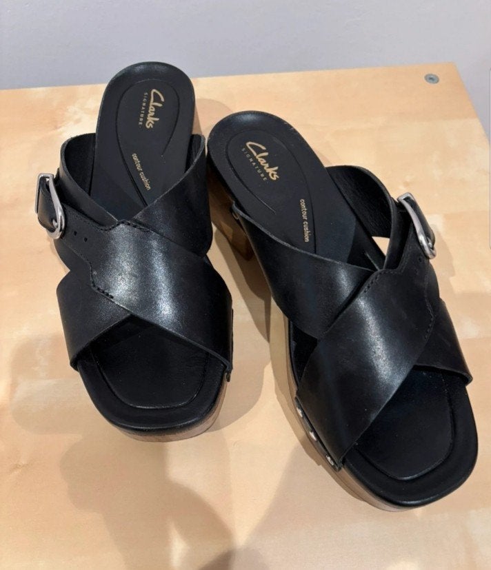 Clarks dames sandalen maat 39,5, Zwart, Nieuw, Clarks, Sandalen of Muiltjes