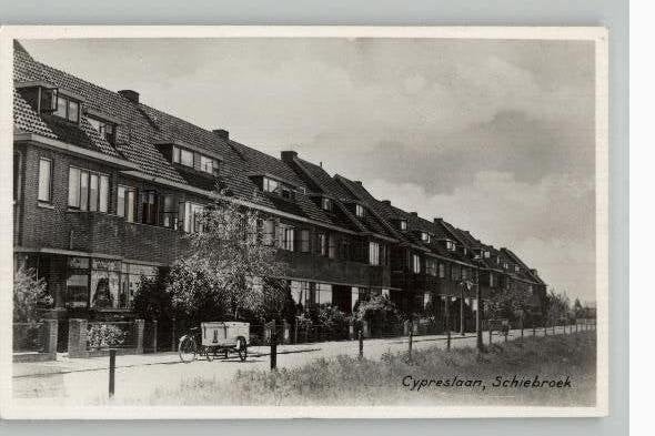 Schiebroek Cypreslaan jaren 50, Verzamelen, Verzenden, 1940 tot 1960, Ongelopen, Zuid-Holland