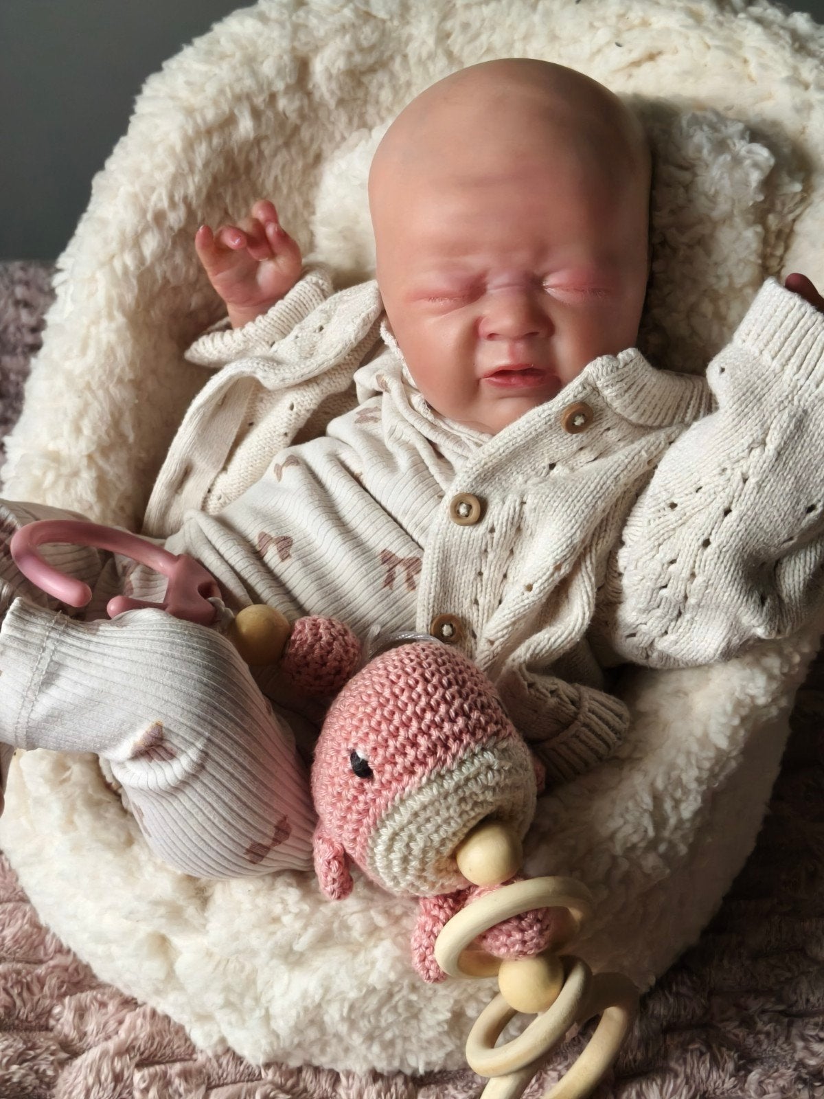 Prachtig preemie Reborn Babypop meisje, Ophalen of Verzenden, Zo goed als nieuw, Babypop, Levensecht of Reborn