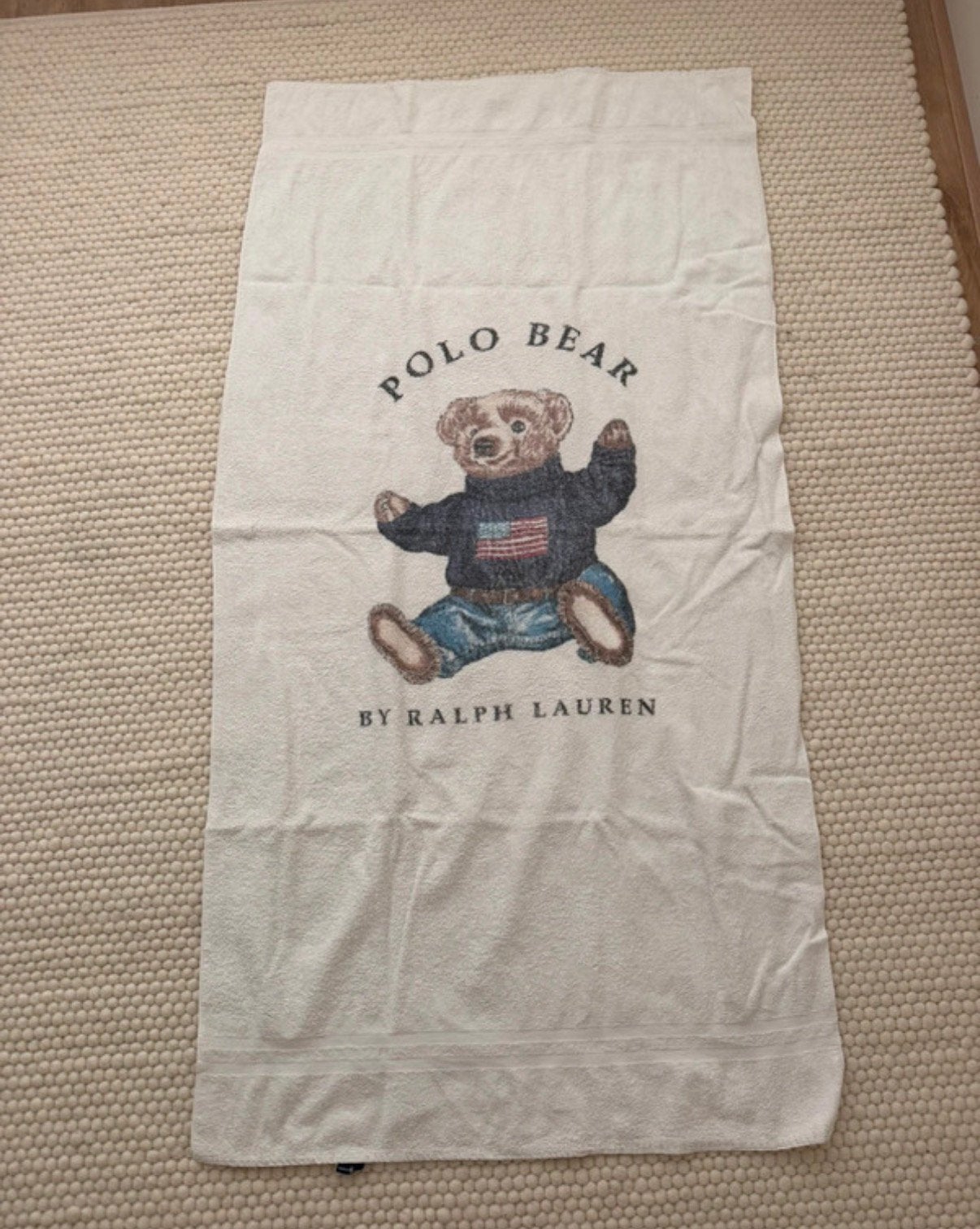 Ralph Lauren strandhanddoek, Ophalen of Verzenden, Gedragen, Wit, Overige typen