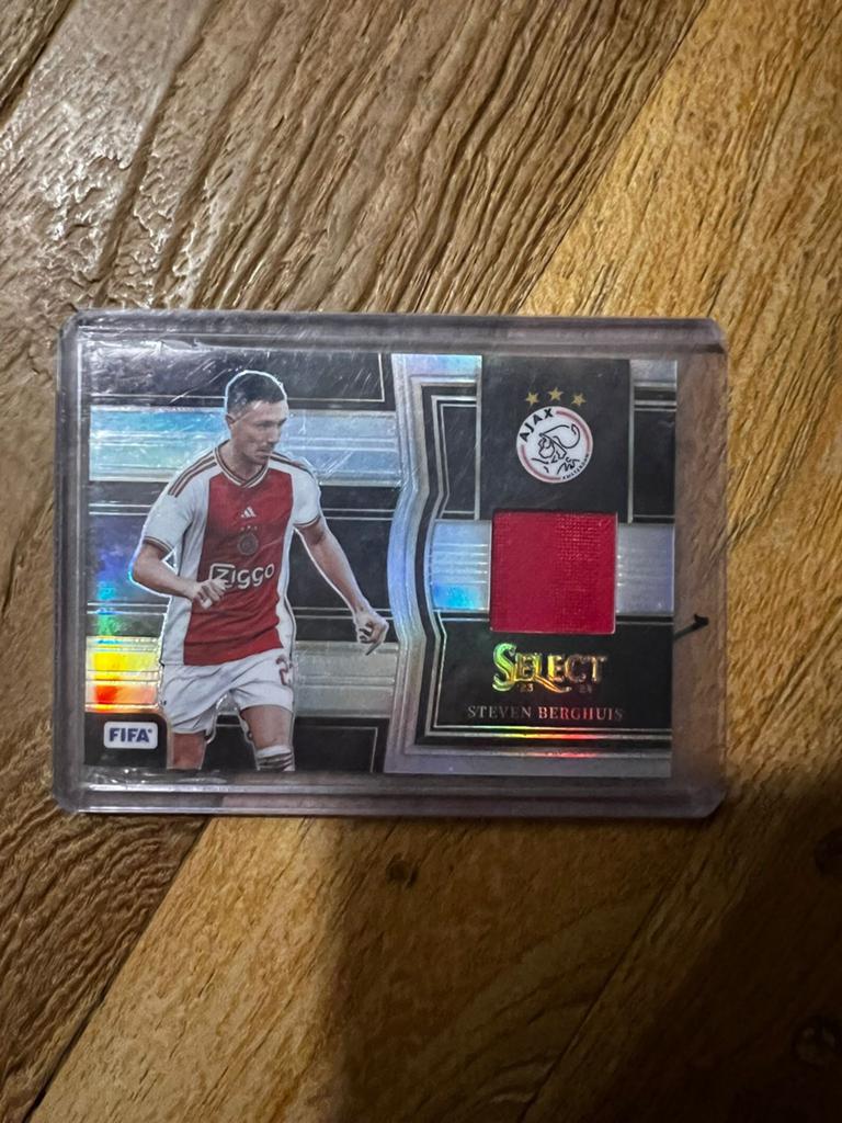 Steven Berghuis player worm patch card relic Ajax, Ophalen of Verzenden, Zo goed als nieuw, Plaatje