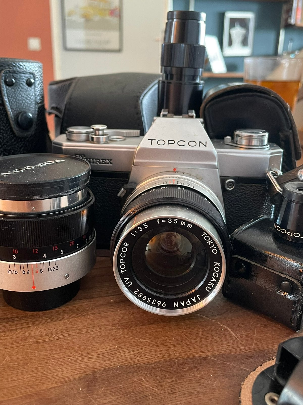Uitgebreide Topcon set, Ophalen of Verzenden, Zo goed als nieuw, Spiegelreflex, Overige Merken