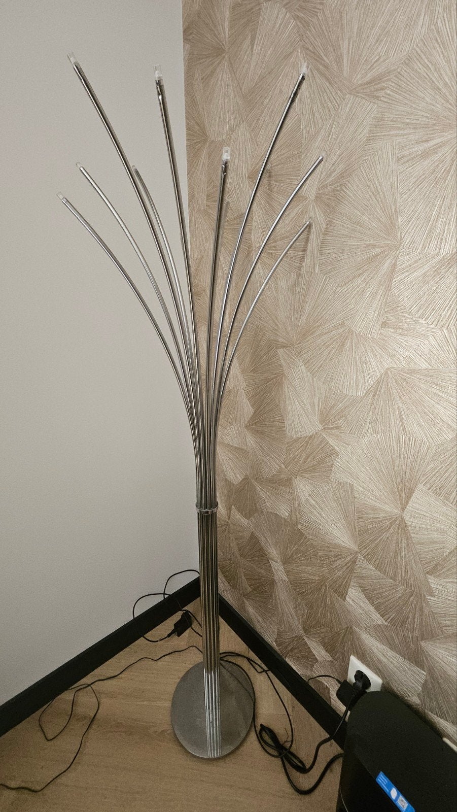 Moderne LED Vloerlamp en tafellamp - Chroom Design, Ophalen, 100 tot 150 cm, Overige fittingen, Zo goed als nieuw