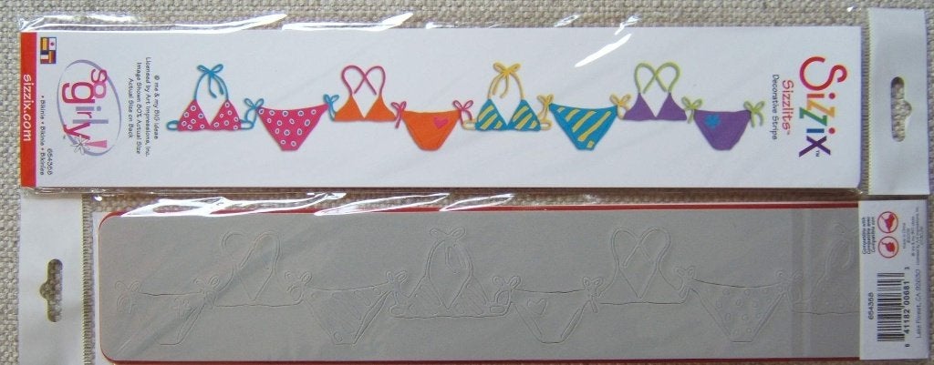 sizzix sizzlits decorative strip: bikini`s., Hobby en Vrije tijd, Kaarten | Zelf maken, Ophalen of Verzenden, Nieuw, Overige thema's