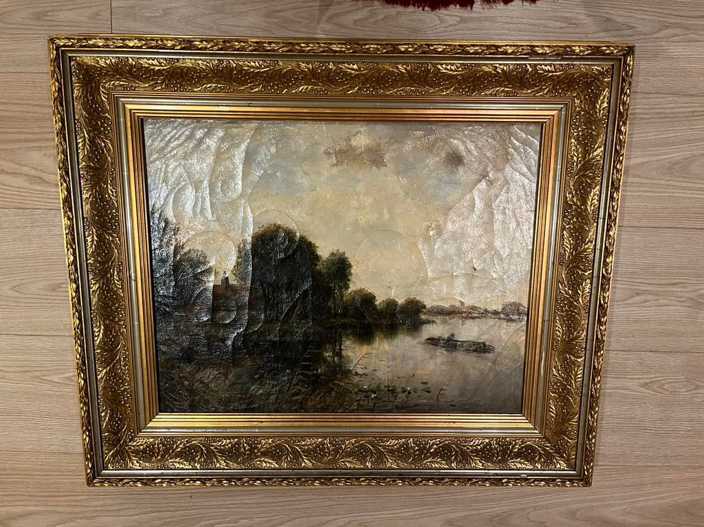 Oud Schilderij met Mooie Lijst, Ophalen