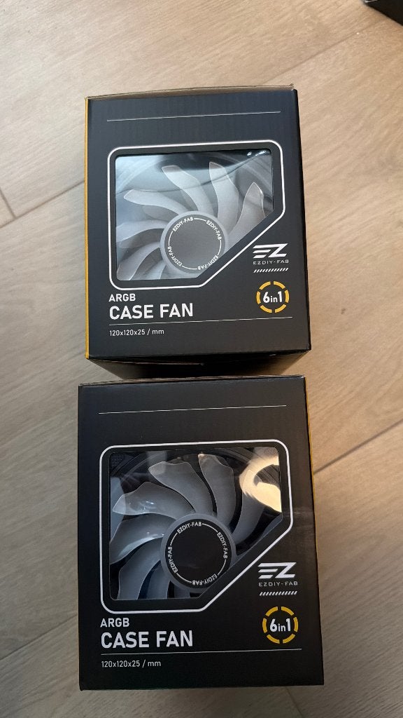 EZDIY-FAB ARGB Case Fan, 120mm 6 +1 Zwart Fans, Computers en Software, Ophalen of Verzenden, Zo goed als nieuw, Luchtkoeling