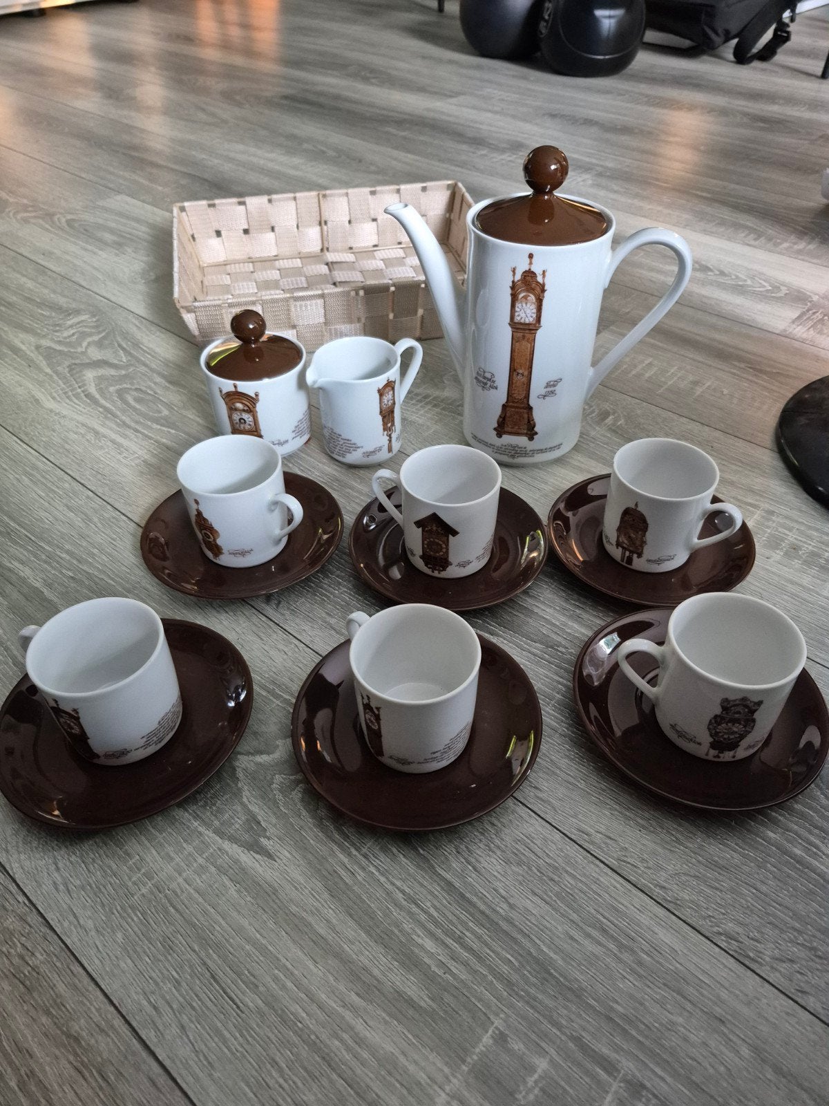 Mitterteich Porzellan Koffieservies met Klokmotief, Ophalen of Verzenden