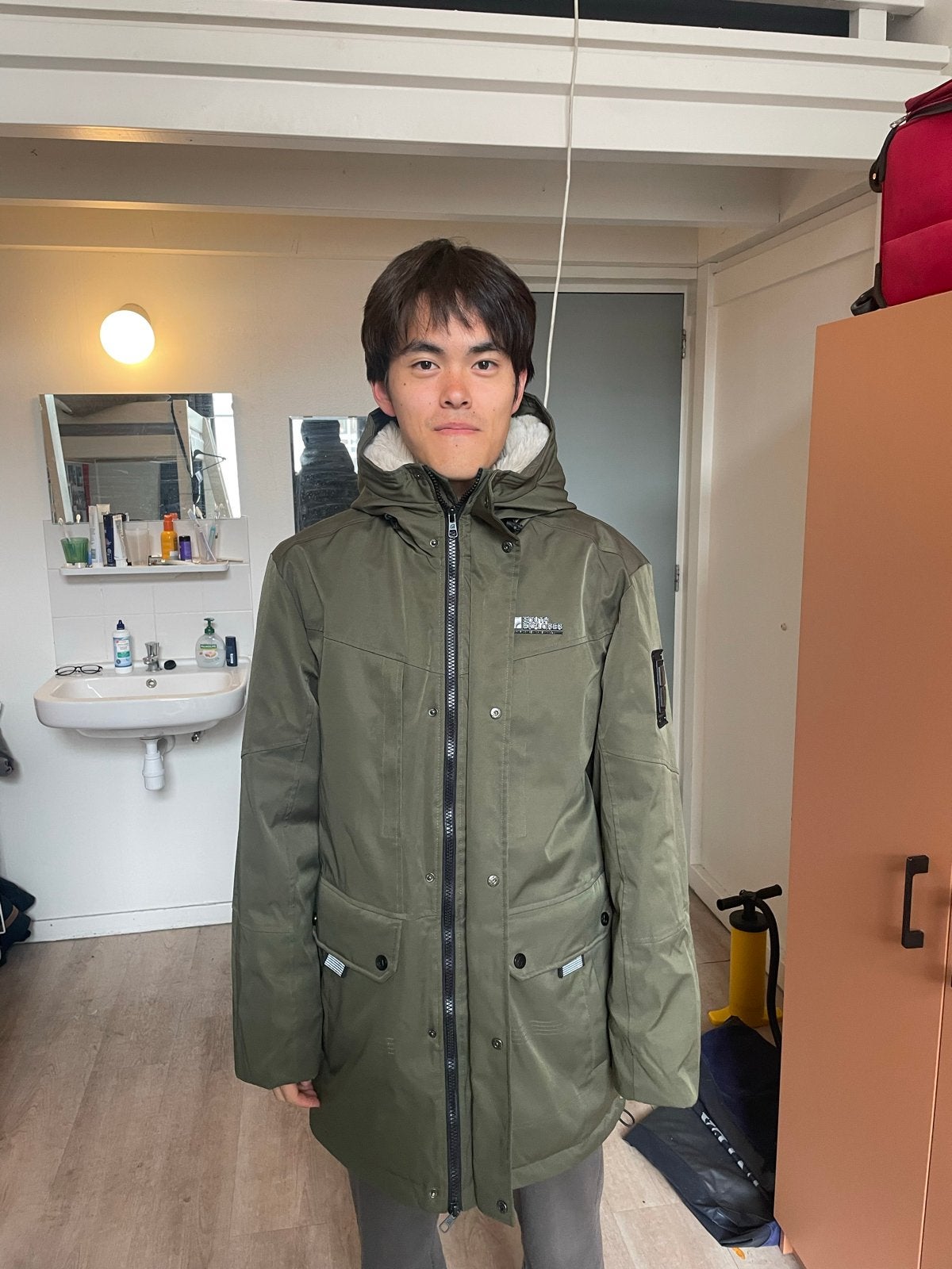 New Yorker heren parka – maat M – olijfgroen, Kleding | Heren, Jassen | Winter, Ophalen of Verzenden, Zo goed als nieuw, Maat 48/50 (M)