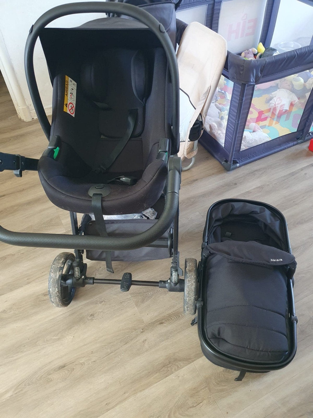 Kinderwagen 3 in 1 bijna nieuw, Kinderen en Baby's, Kinderwagens en Combinaties, Ophalen, Zo goed als nieuw, Overige merken