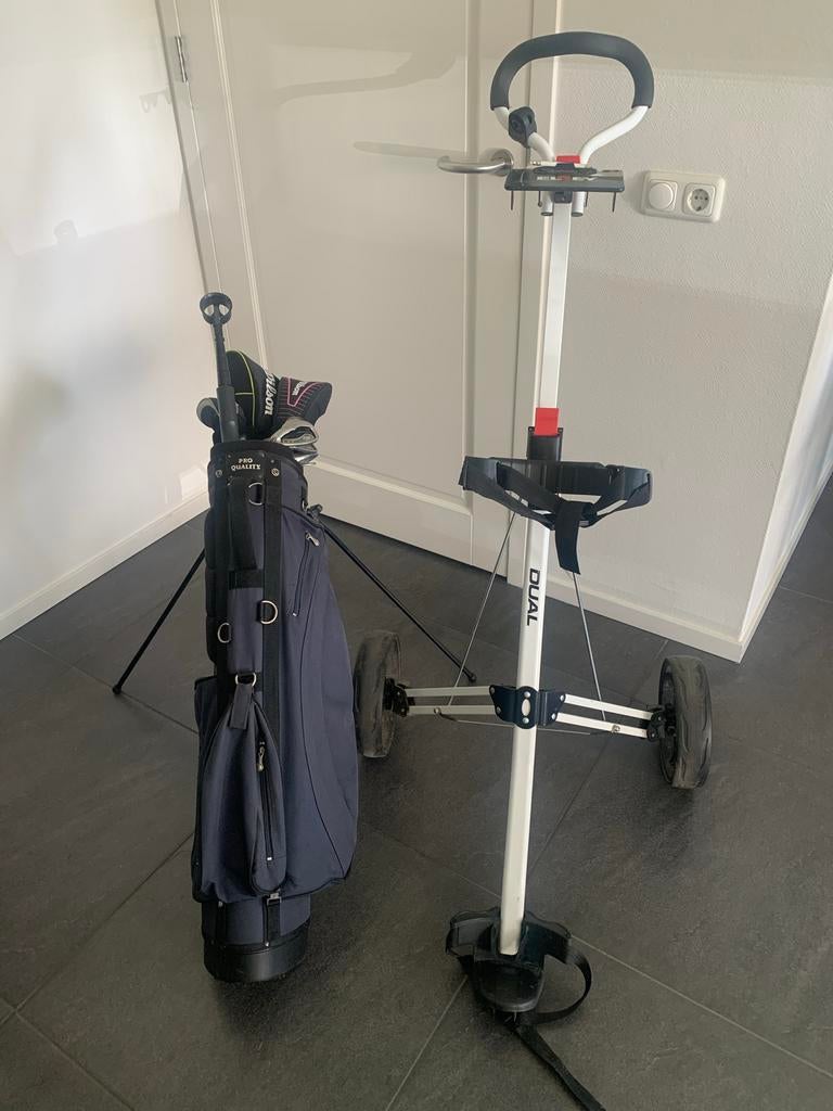 Complete Golfset met Golftas en Trolley linkshandig, Sport en Fitness, Golf, Ophalen, Gebruikt, Set, Overige merken