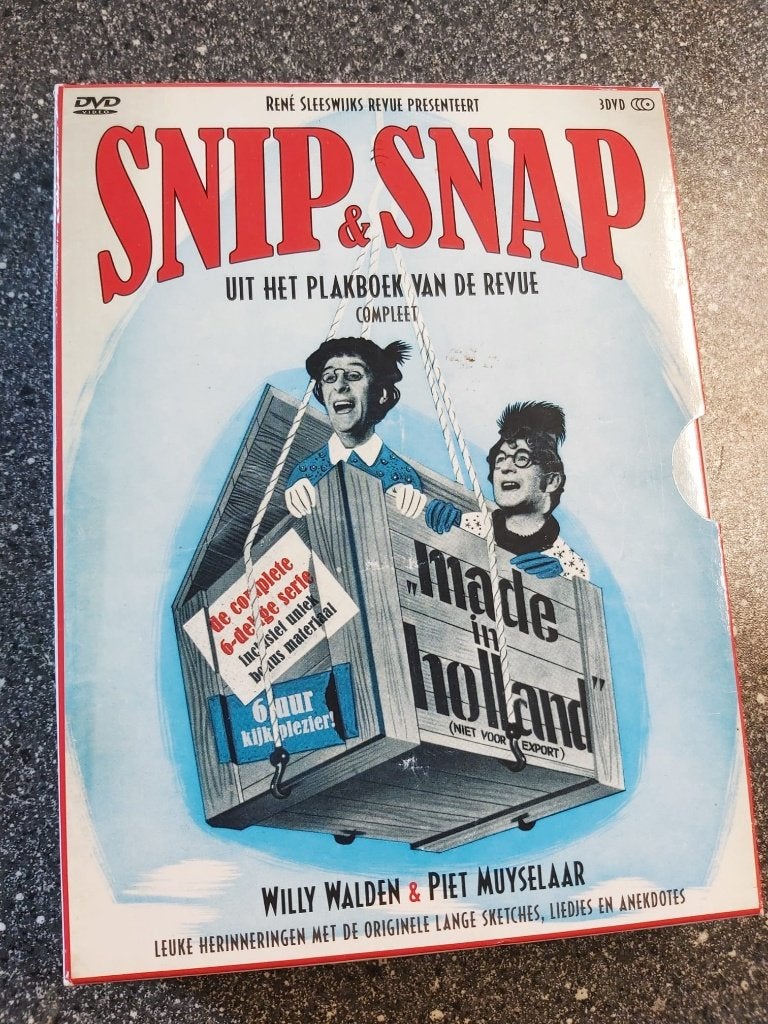 3 DVD SNIP EN SNAP UIT HET PLAKBOEK VAN DE REVUE, Alle leeftijden, Ophalen of Verzenden, Gebruikt, Stand-up of Theatershow