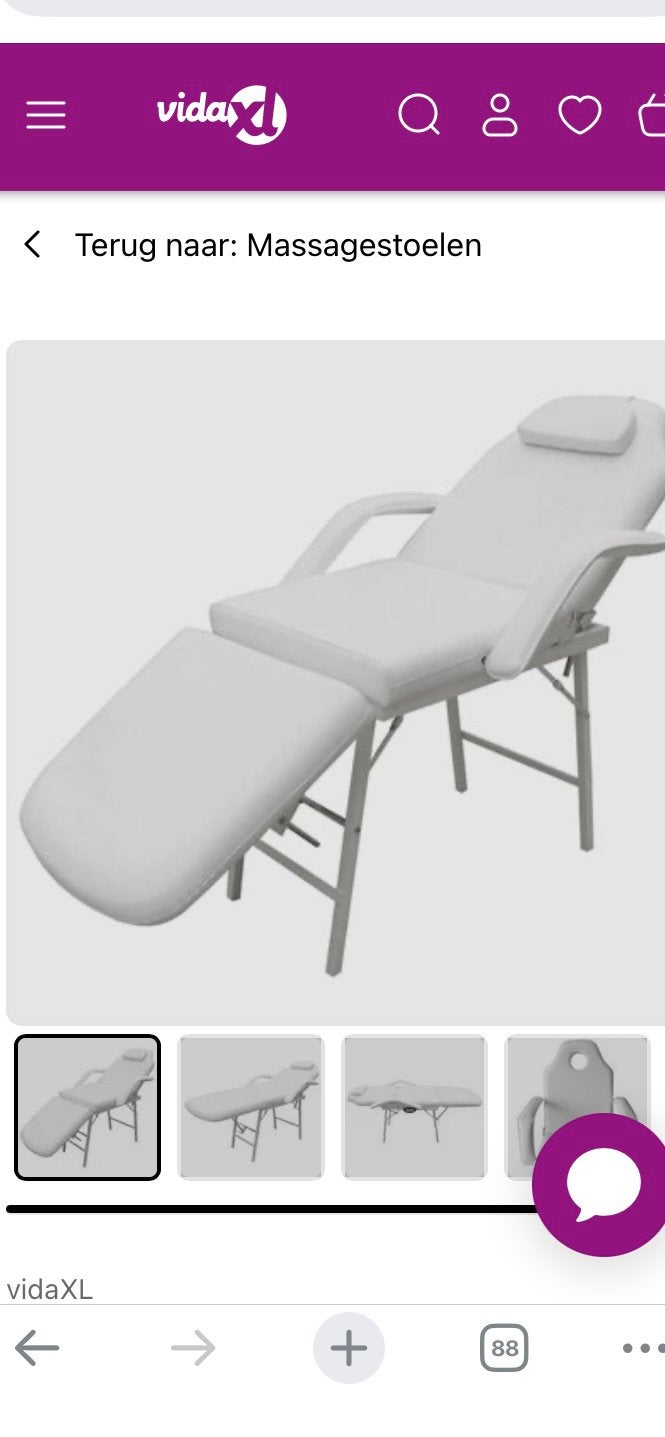 Behandelstoel, Ophalen, Zo goed als nieuw, Massagetafel