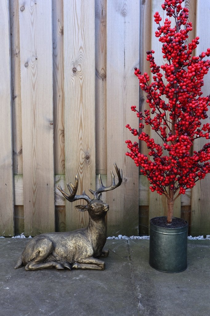 Hert beeld goud 37 cm | Tuinbeeld & woondecoratie, Tuin en Terras, Dierenbeeld, Kunststof, -, -