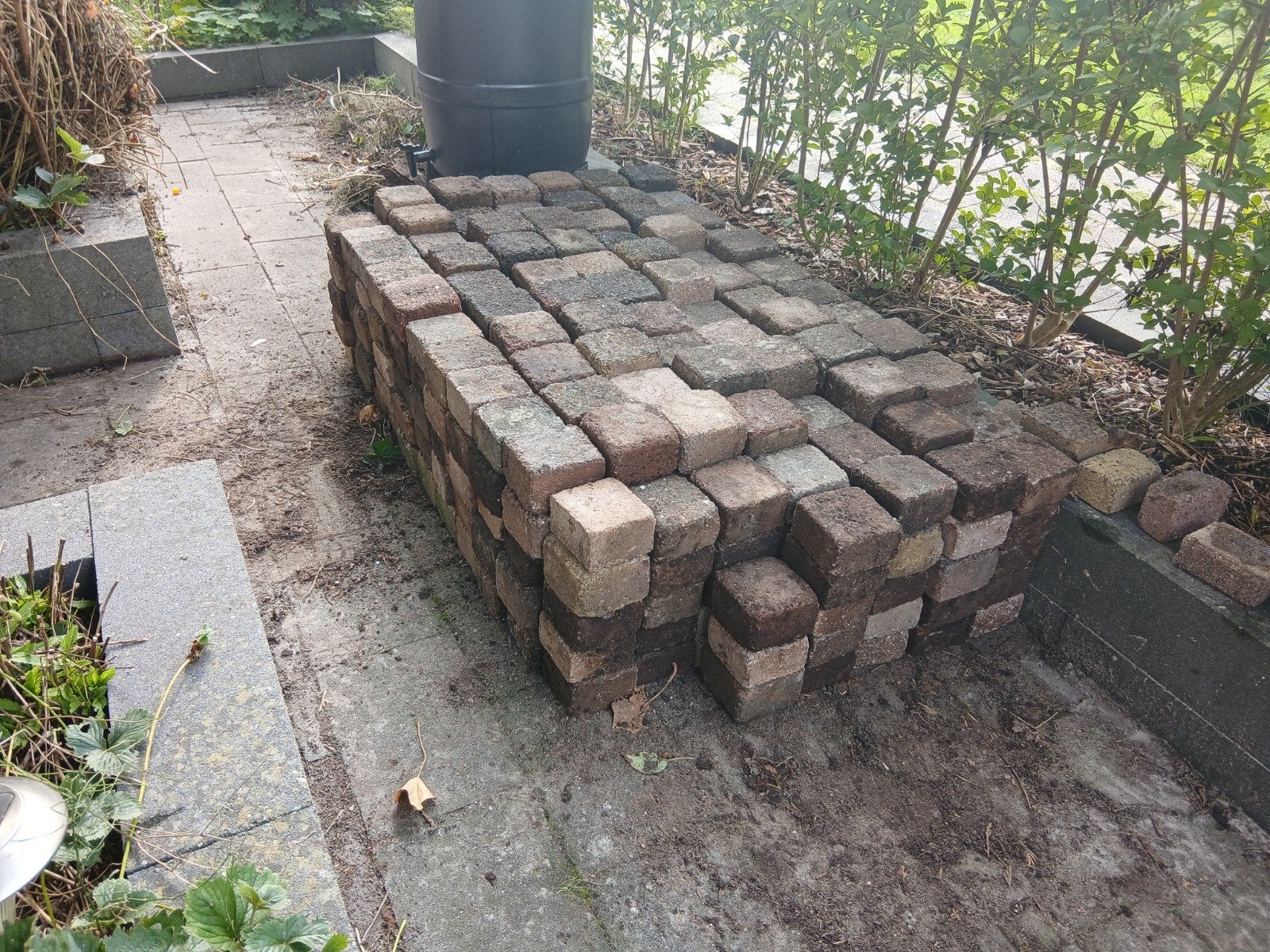 Gebruikte cobblestones 10x10 voor tuin of oprit, Tuin en Terras, Ophalen, Gebruikt, Klinkers, Minder dan 5 m²