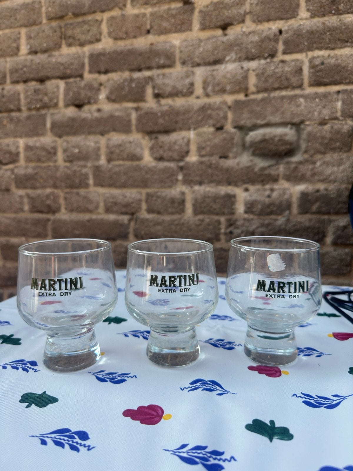 Set van 3 Martini Extra Dry Glazen, Ophalen of Verzenden