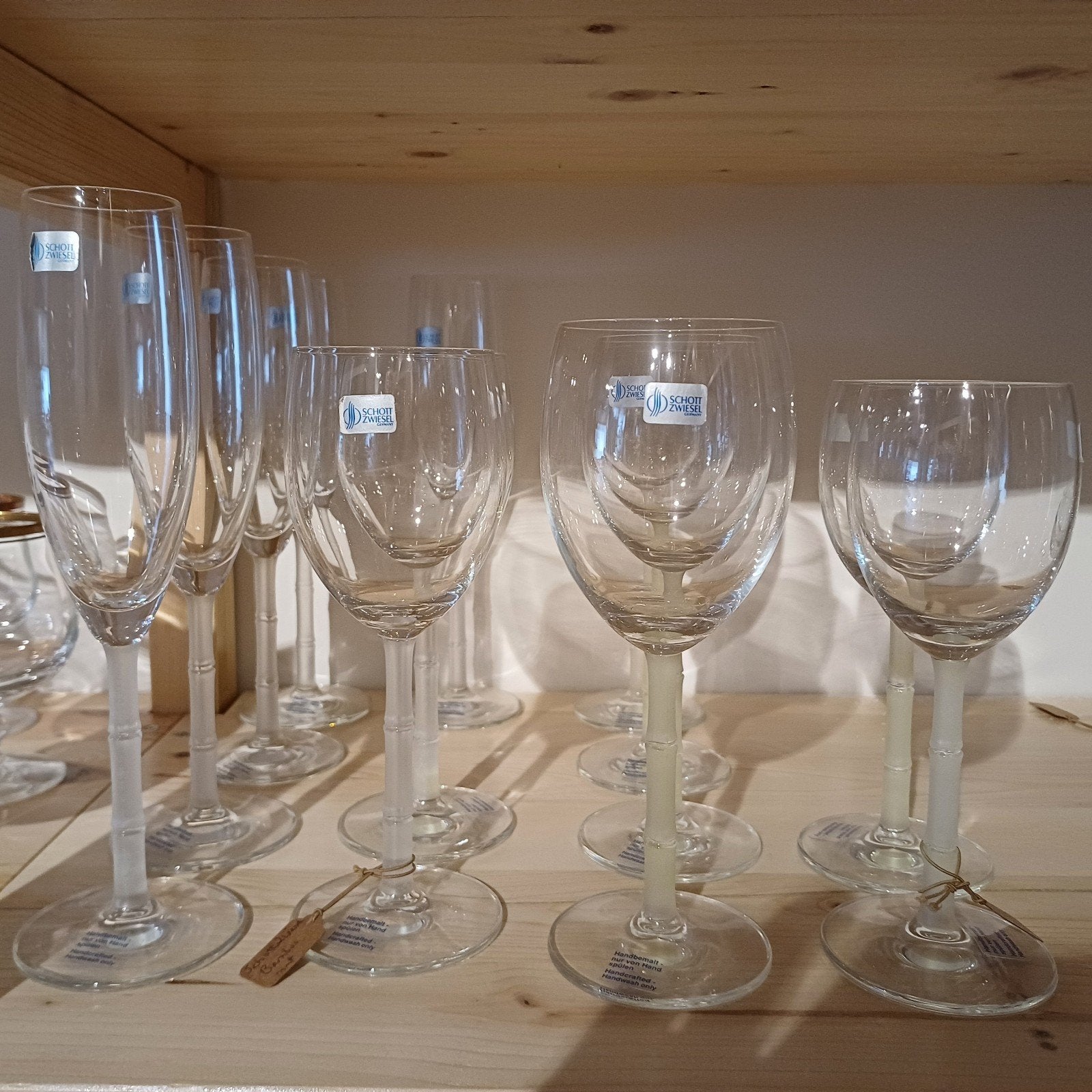 Schott Zwiesel glasservies Bamboo mat en satijn, Ophalen of Verzenden