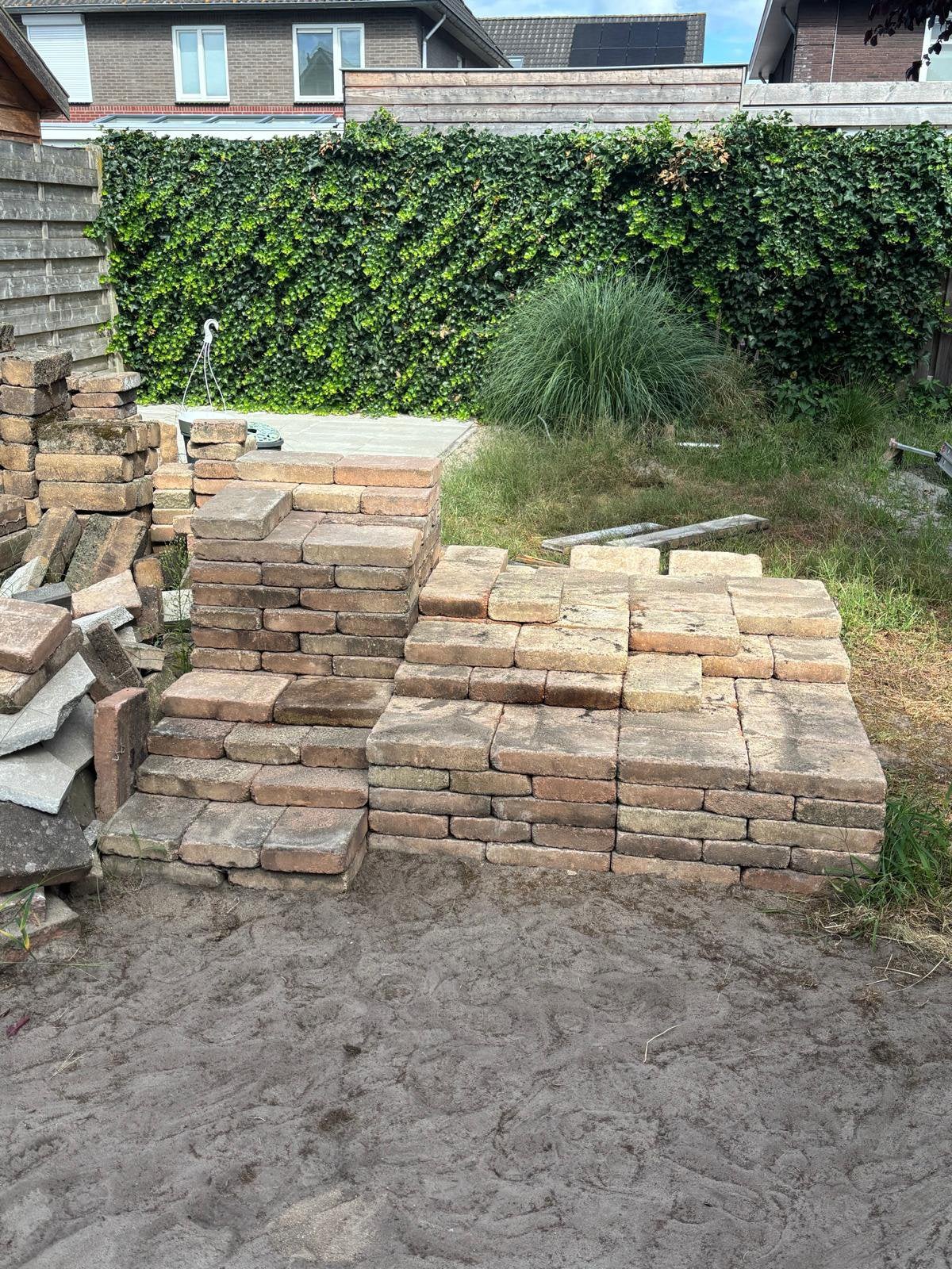 Gebruikte sierbestrating, Tuin en Terras, Tegels en Klinkers, Ophalen, Overige materialen, Gebruikt, 5 tot 10 m²
