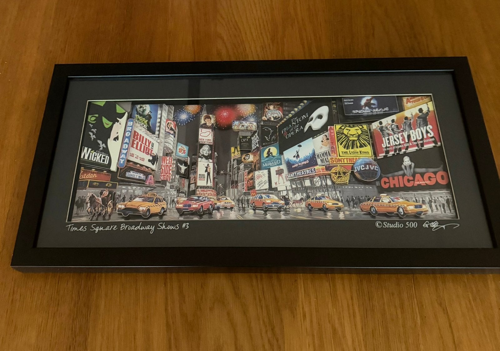 Studio 500 Times Square Broadway 3D Kunstwerk New York, Huis en Inrichting, Ophalen of Verzenden, Zo goed als nieuw