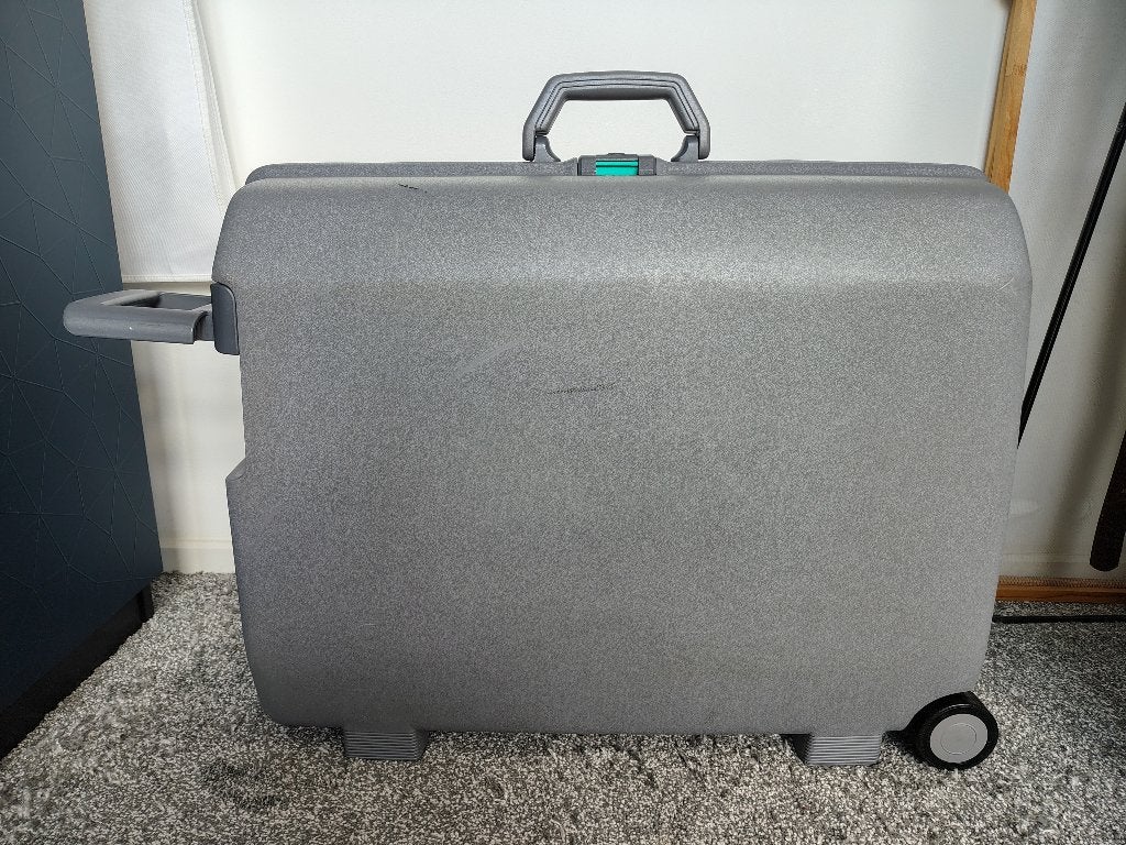 Grote Samsonite hardcase koffer – Grijs/Mint – ca. 70 liter, Gebruikt, Hard kunststof, 45 tot 55 cm, 70 cm of meer