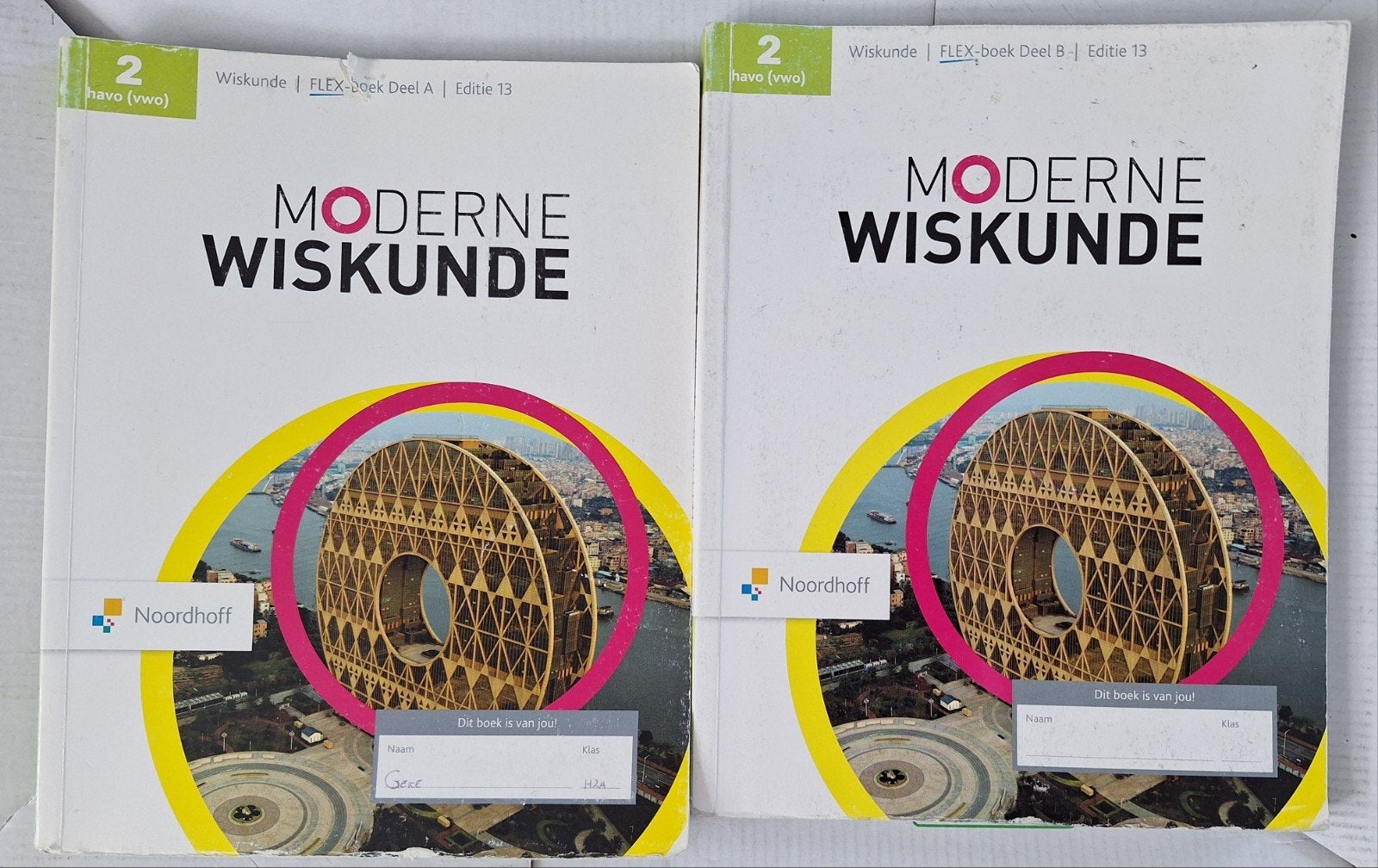 moderne wiskunde havo(vwo)2 A+B flex Editie 13 (2 boeken), Wiskunde A, Noordhoff, HAVO, Ophalen of Verzenden