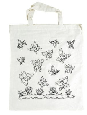 GOKI tas met vlinders om zelf in te kleuren - nieuw -, Ophalen of Verzenden, Nieuw, Beige
