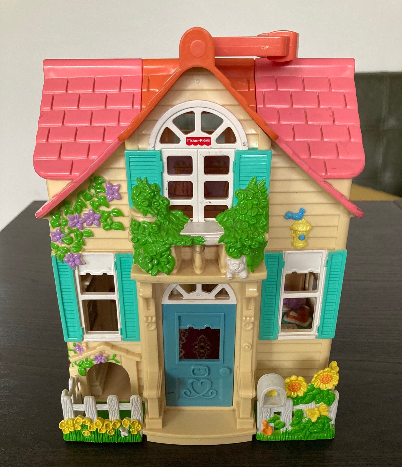 Prachtig gedecoreerd vintage (2000) Fisher-Price poppenhuis., Ophalen of Verzenden, Gebruikt