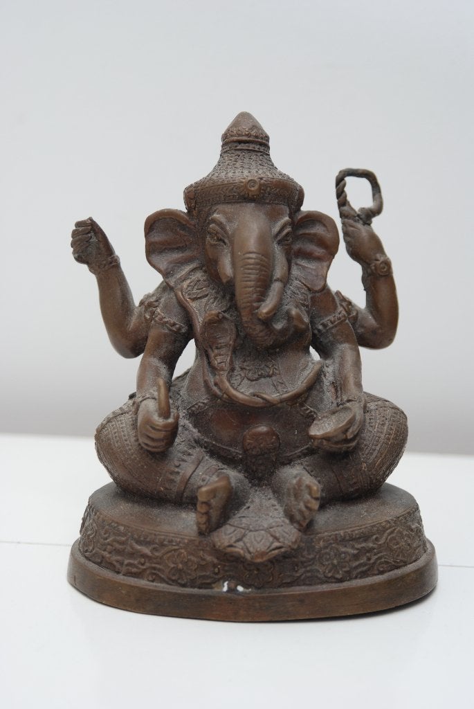 Ganesha brons, Bruin, Ophalen of Verzenden, 14 cm, Overige herkomsten