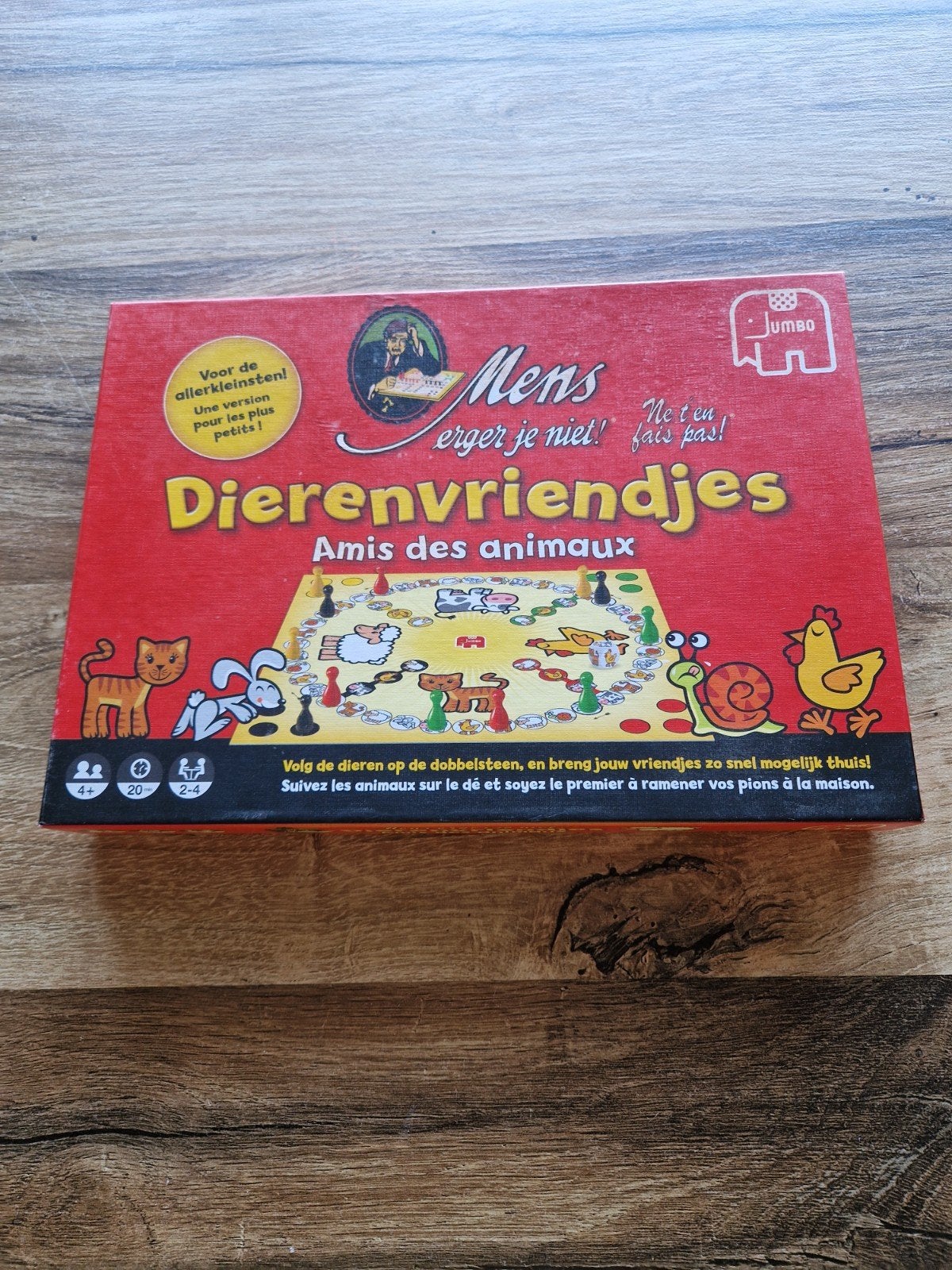 Mens Erger Je Niet! Dierenvriendjes - ZGAN - Jumbo, Drie of vier spelers, Ophalen of Verzenden, Zo goed als nieuw, Jumbo