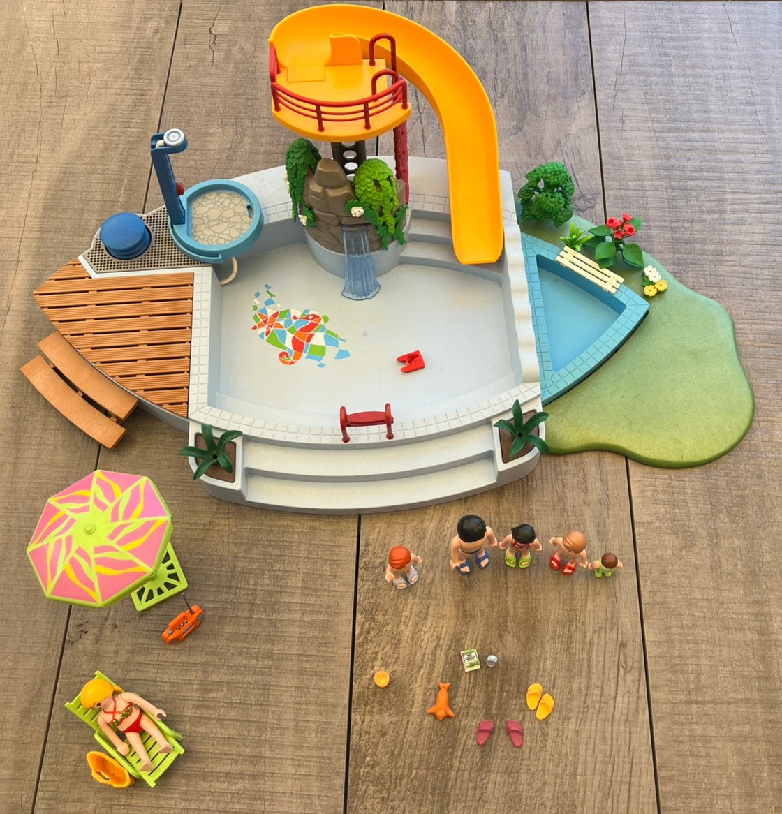 Playmobil Openluchtzwembad Met Glijbaan - 4858, Ophalen of Verzenden, Zo goed als nieuw