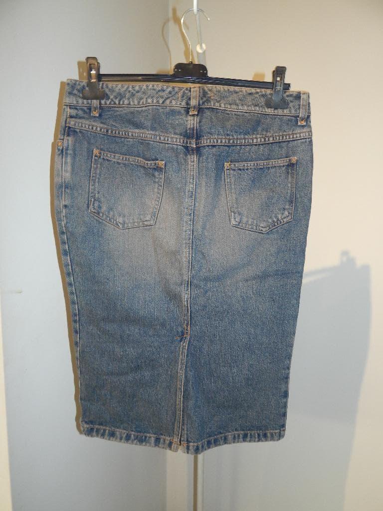 Dolce & Gabbana jeans rok blauw vintage eerstelijns IT 44, Maat 38/40 (M), Dolce & Gabbana, Zo goed als nieuw, Knielengte