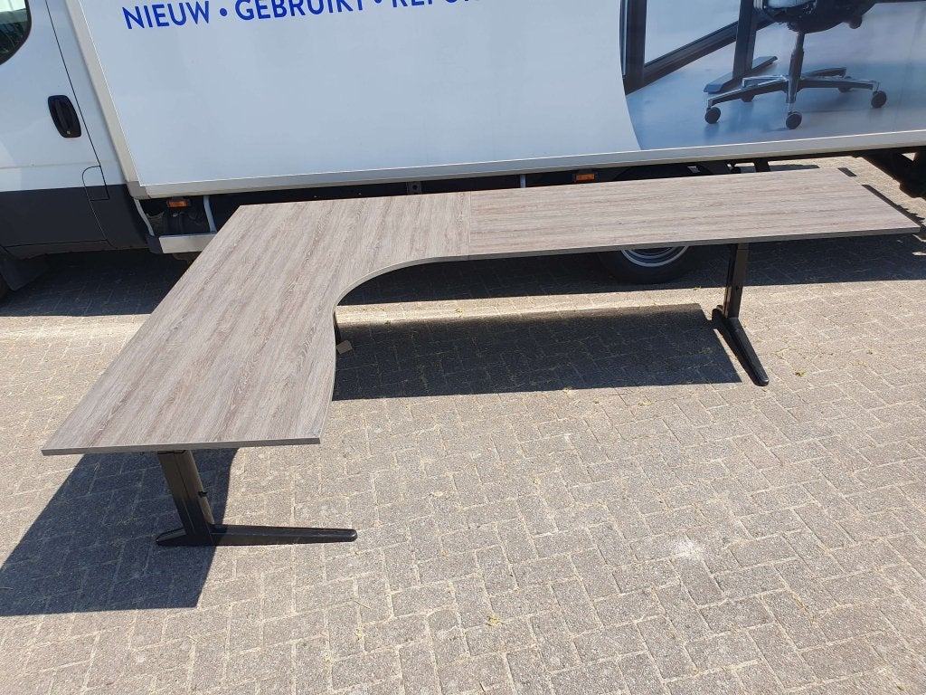 Grote Ahrend hoekbureaus met nieuwe bladen 200x 240/320, Huis en Inrichting, Bureaus, In hoogte verstelbaar, Ophalen of Verzenden