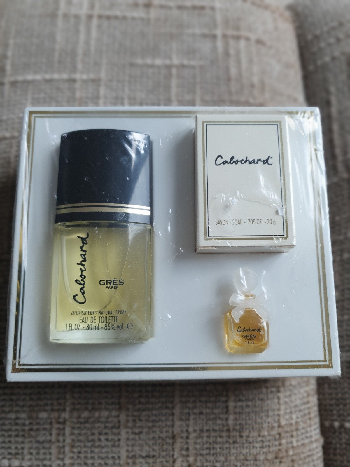 nieuw vintage parfumset 1959, Verzamelen, Ophalen of Verzenden, Nieuw, Miniatuur