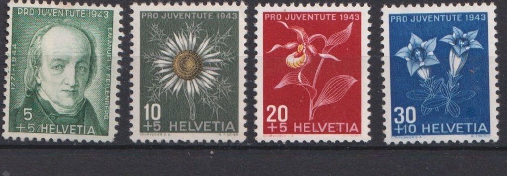 Zwitserland 1943; Pro Juventute, Michel 424-427.** PF., Postzegels en Munten, Ophalen of Verzenden, Postfris