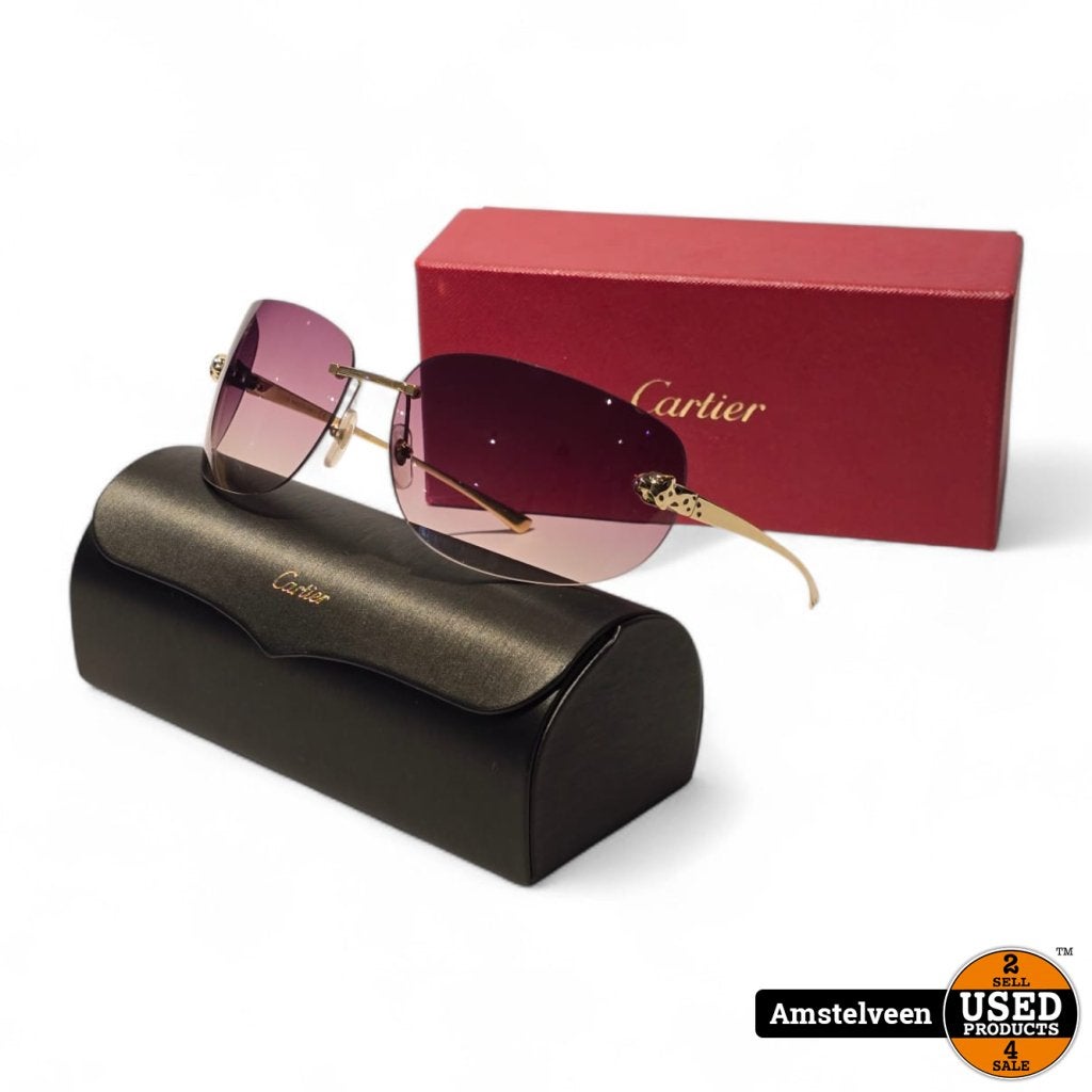 Cartier Panthère de Cartier CT0266S 003 115 | ZGAN, Sieraden, Tassen en Uiterlijk, Zonnebrillen en Brillen | Dames, Gebruikt