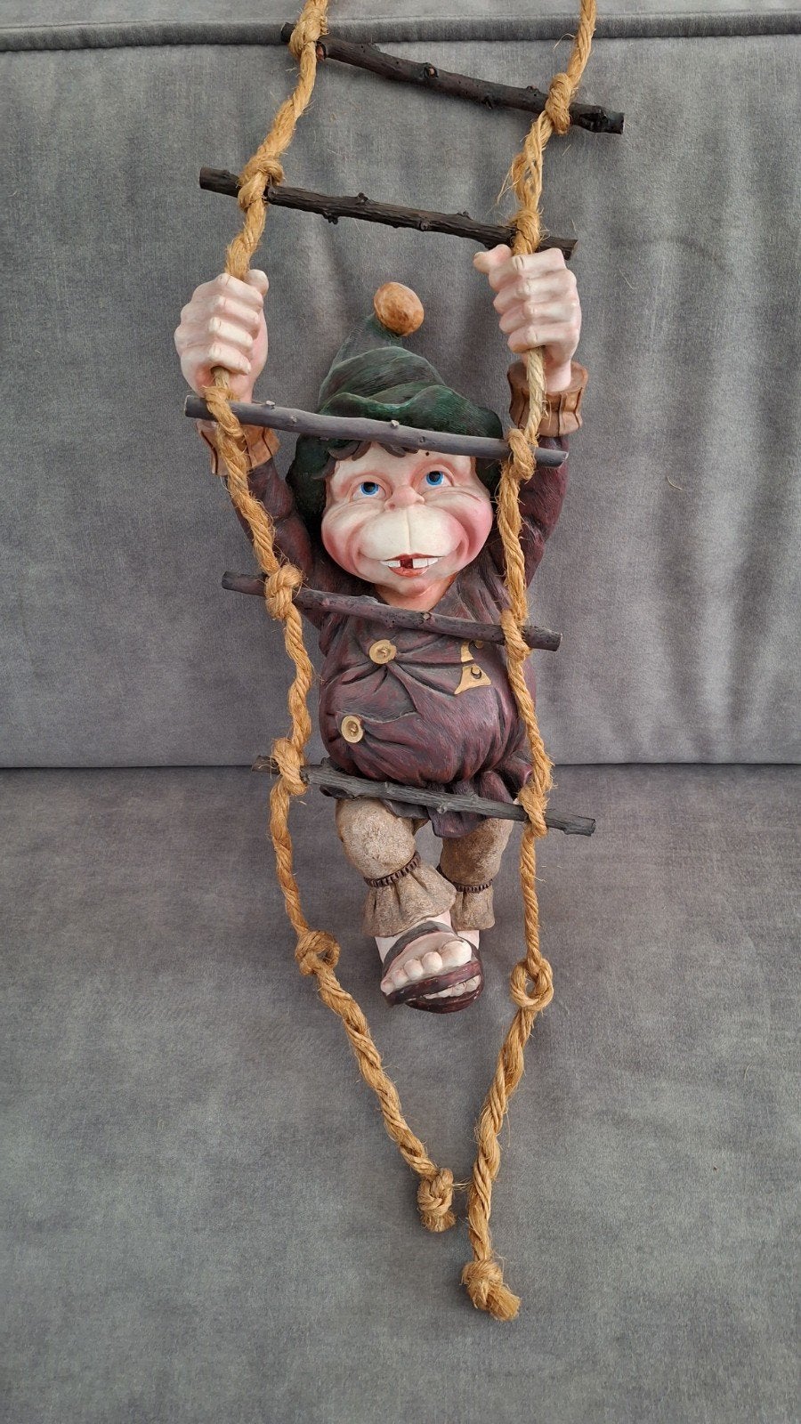 Efteling Laaf man in touwladder - groot, Ophalen of Verzenden, Zo goed als nieuw, Beeldje of Poppetje