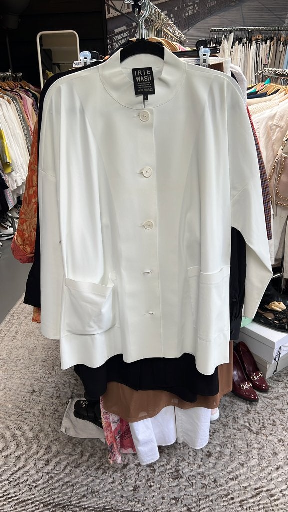 IRIE PARIS Nehru jasje in wit of nachtblauw SALE -TIEN Insta, Kleding | Dames, Maat 38/40 (M), TIEN concepts, -, Wit