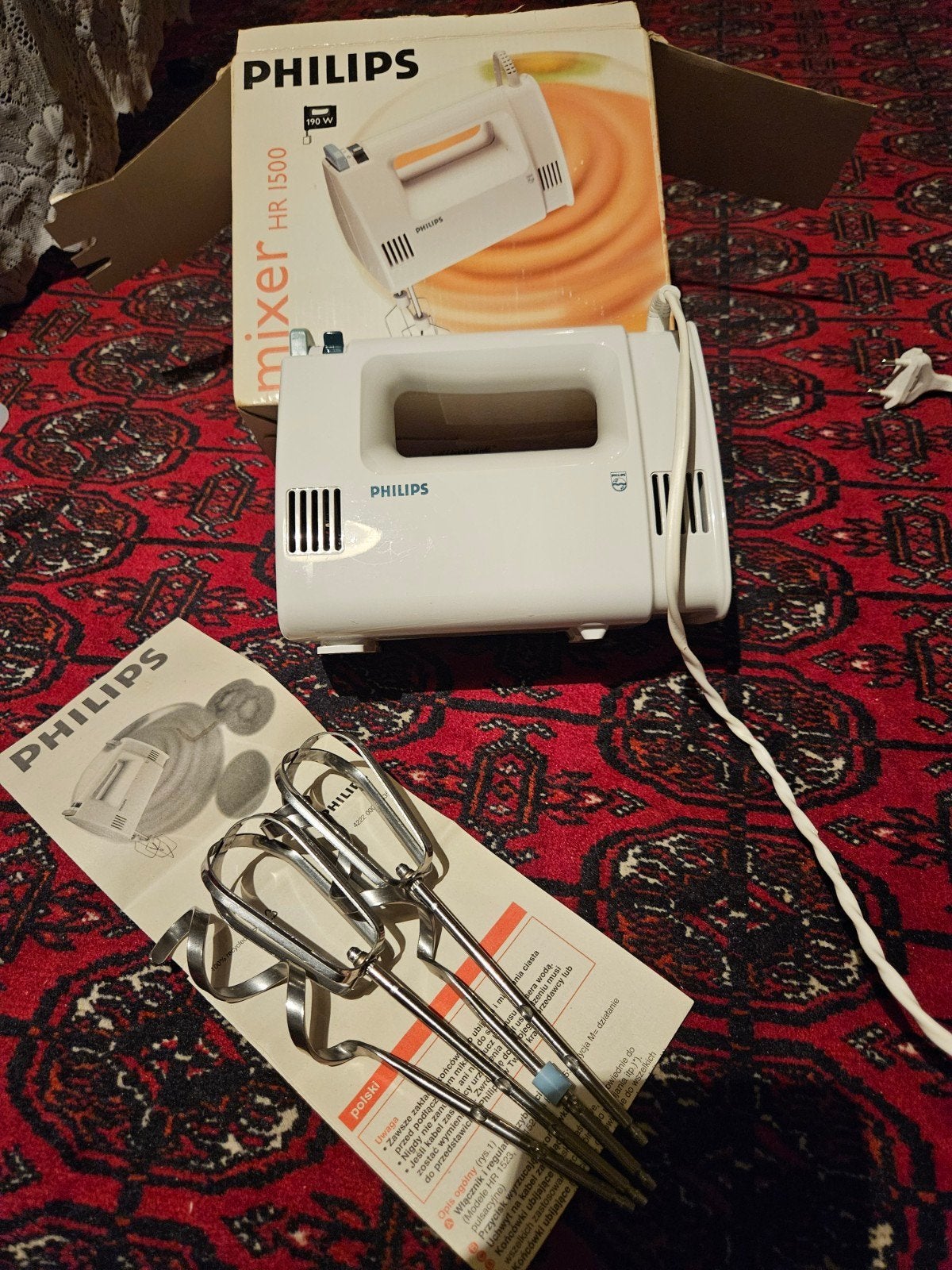 Philips HR 1500 Handmixer - 190W - Zo goed als nieuw, Huis en Inrichting, Ophalen, Zo goed als nieuw