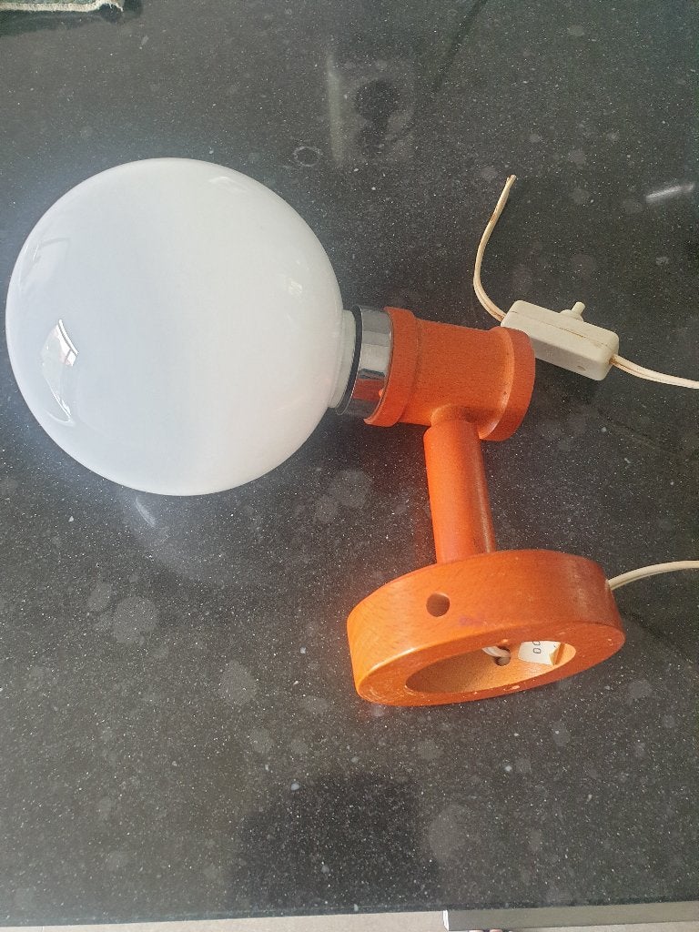 vintage massive wandlampje, Gebruikt, Oranje, Ophalen of Verzenden, Overige merken