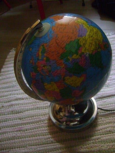 wereldbol lamp, Ophalen of Verzenden, Gebruikt