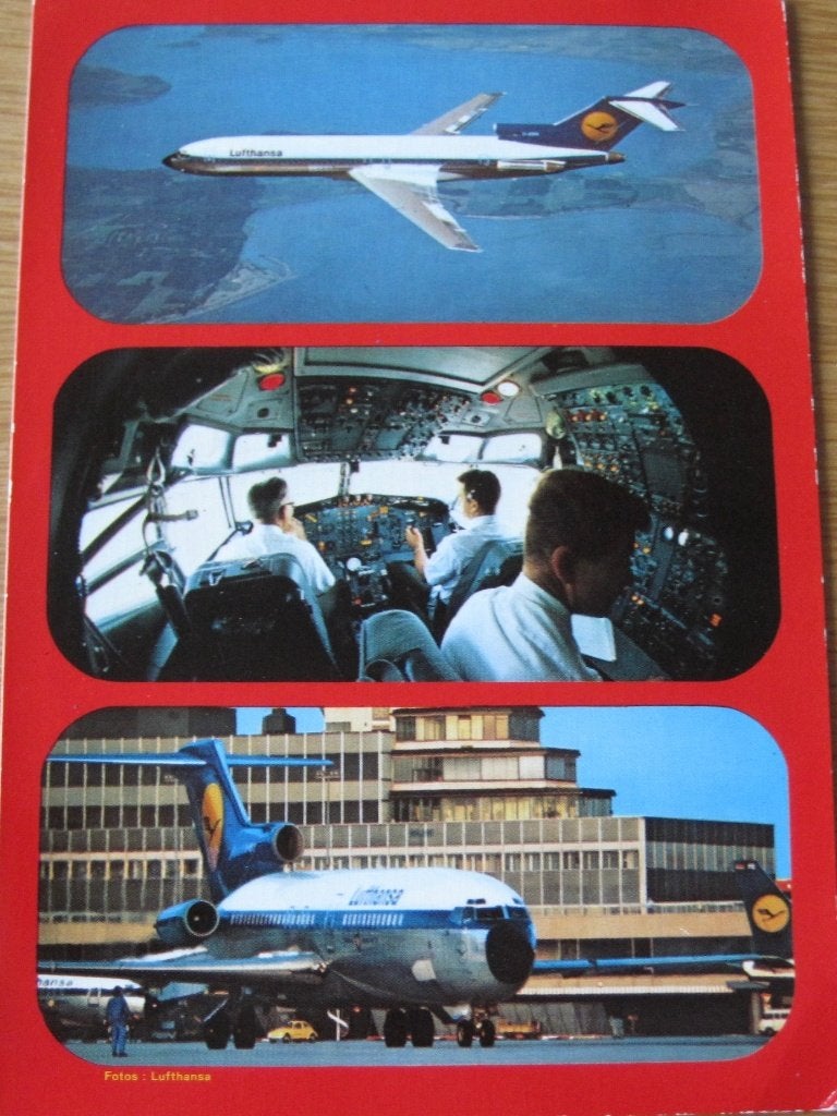 Boeing B 727 B van Lufthansa - nieuwe ansichtkaart, Verzenden, 1980 tot heden, Ongelopen, Overige thema's
