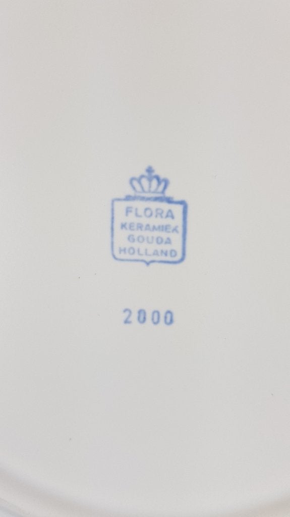 Flora Keramiek Gouda gebaksbord, taartbord, schaal. 6A1, Huis en Inrichting, Keuken | Servies, Tweedehands verkoop, Tweedehands verkoop