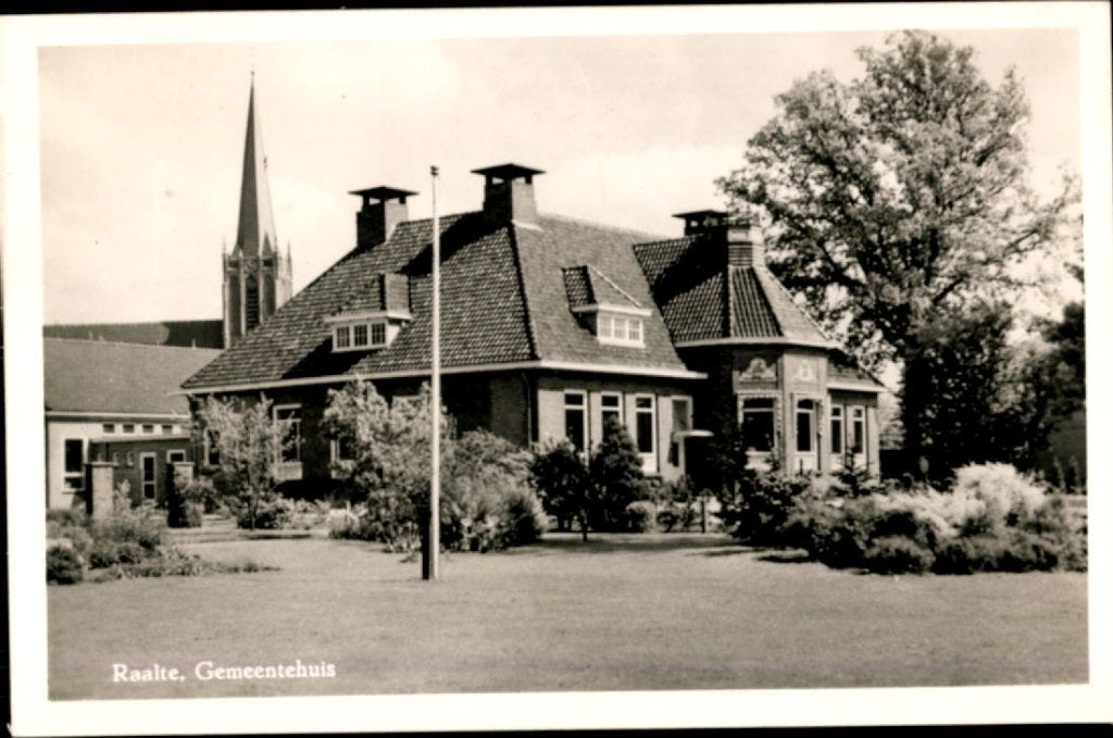 raalte, kvr5-470 gemeentehuis, Verzenden, 1940 tot 1960, Gelopen, Overijssel