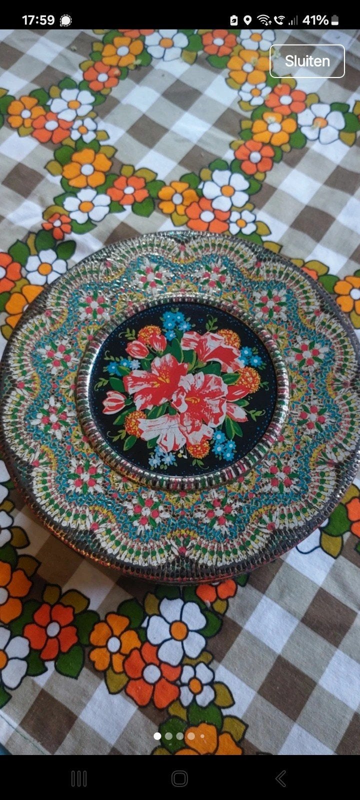 Vintage " kraaltjes" blik, Ophalen of Verzenden, Gebruikt, Koek(jes)